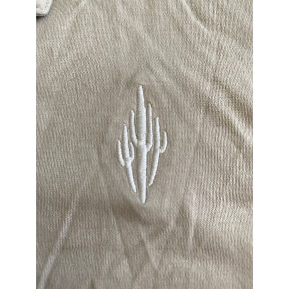 ARI8TO Aristo Eighteen‎ Beige White Collared Golf Shirt Sz XL - Picture 6 of 9